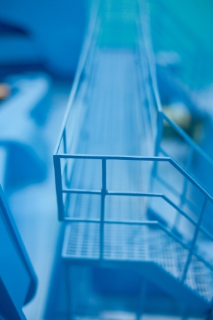 Factory production line aisleの写真素材