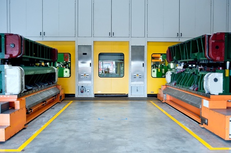 The car shell production lineのeditorial素材
