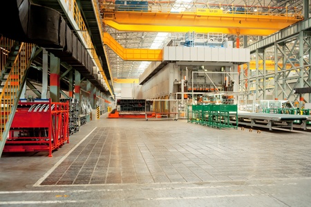 The car shell production lineのeditorial素材