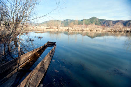 The China Yunnan morning Lugu Lake