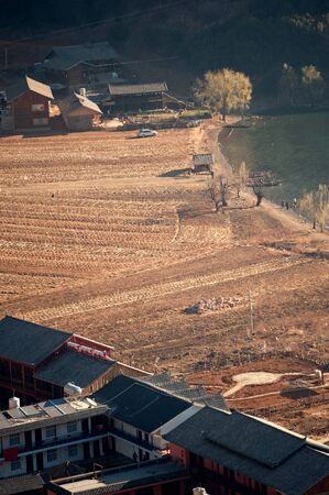 Yunnan, China, Lugu Lake sceneryのeditorial素材