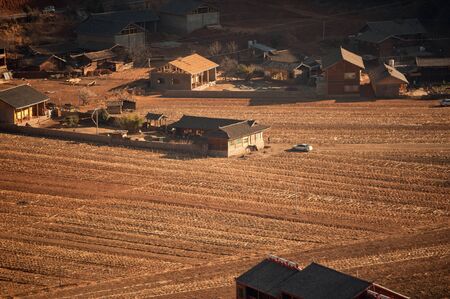 Yunnan, China, Lugu Lake sceneryの写真素材