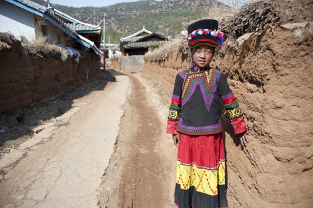 little girl with ethnic costumesのeditorial素材