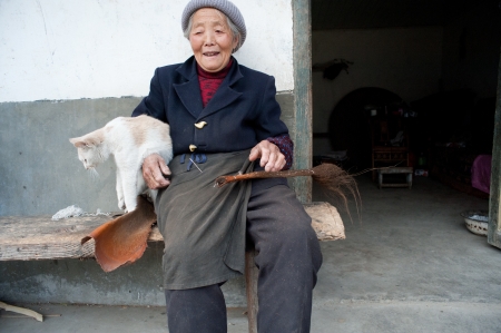 The Chinese ordinary farmers Photoのeditorial素材