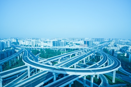 Panoramic city overpass