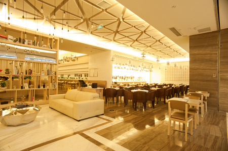 Upscale Western-style restaurant\'s decorationのeditorial素材