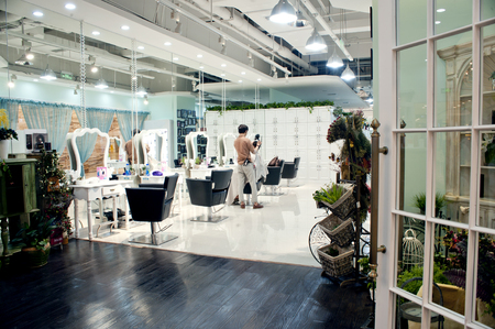 é«æ¡£ç¾å®¹çååºの写真素材