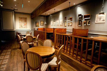Interior of restaurant のeditorial素材