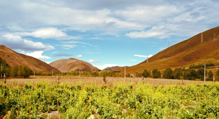 The rural scenery of plateauの写真素材
