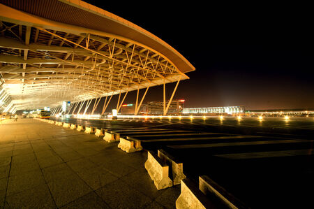 Shanghai Airport Nightのeditorial素材