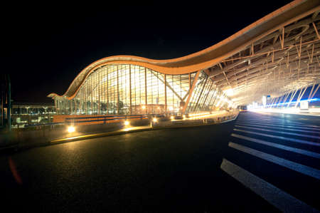 Shanghai Airport Nightのeditorial素材