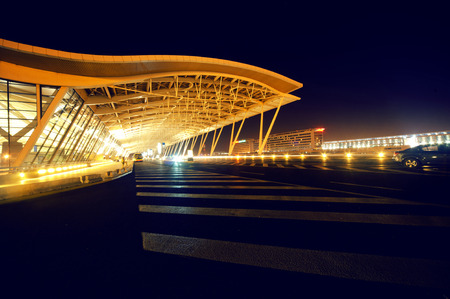 Shanghai Airport Nightのeditorial素材