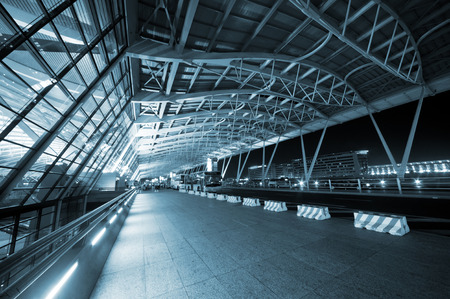 Shanghai Airport Nightのeditorial素材