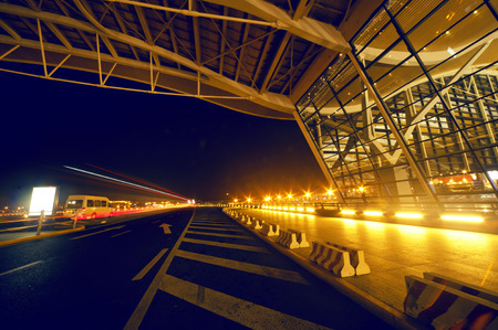 Shanghai Airport Nightのeditorial素材