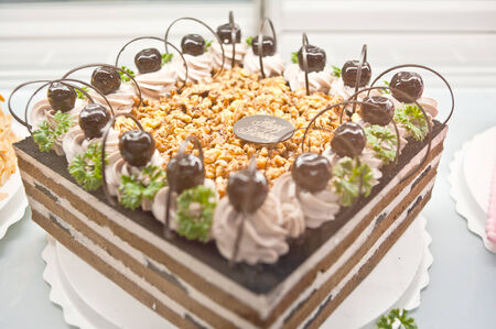 Birthday cakes, pastries designの写真素材