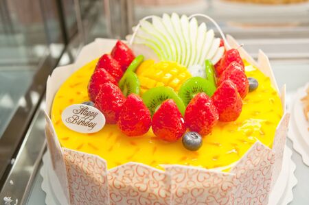 Birthday cakes, pastries designの写真素材