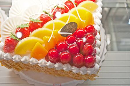 Birthday cakes, pastries designの写真素材