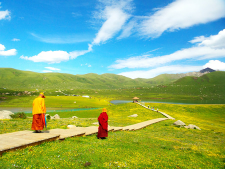 Scenic beauty of Nianbaoyuze, Qinghaiの写真素材