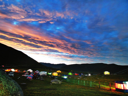 Scenic beauty of Nianbaoyuze, Qinghaiの写真素材