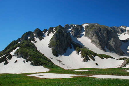 This is beautiful mountain landscape northern caucasia. Photo  Russia, june 2009.の写真素材