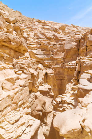 a canyon in the Sinai Peninsula in Egyptの写真素材