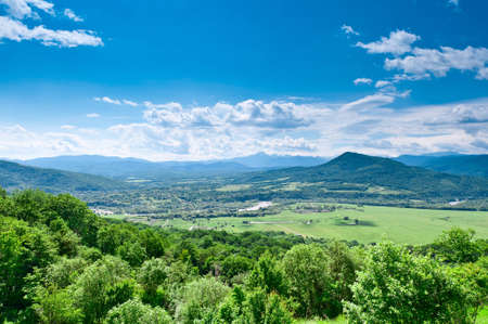 view of the mountains from a birdの写真素材