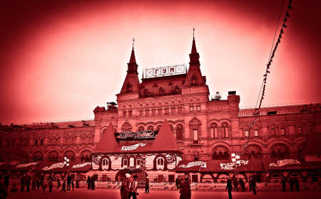 MOSCOW, RUSSIA-DECEMBER 11: Skaters Beating the Winter Blues at the Annual Christmas Ice Rink at the Red Square on Desember 11, 2011 in Moscow.のeditorial素材