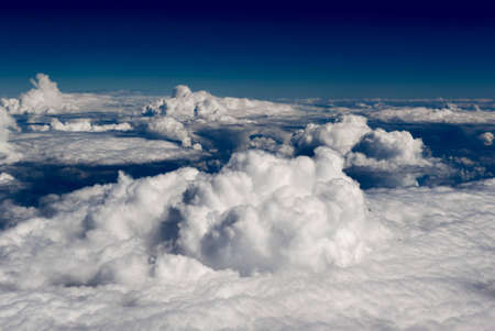 Beautiful blue sky and some clouds の写真素材