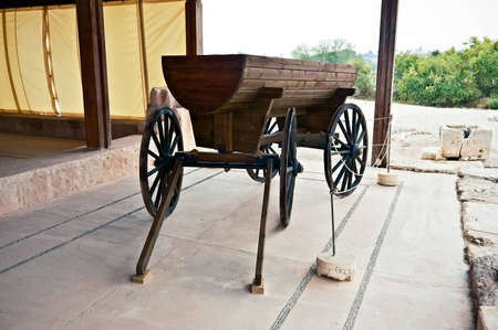 trolley in national park Zippori. Israelの写真素材