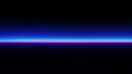 This digital artwork showcases a vibrant gradient horizon featuring a stunning blend of blue, pink, and purple hues against a dark background.の素材