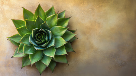 A beautiful close-up of a lush green succulent plant set against a textured earthy background, perfect for showcasing natural beauty and tranquility in design.の素材