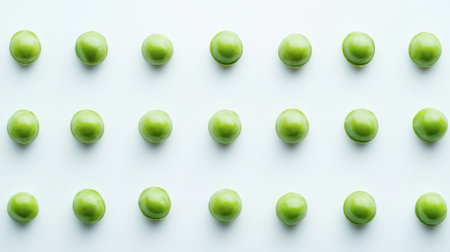 A captivating arrangement of fresh green apples creates a vibrant and modern aesthetic suitable for various design projects, promoting healthy living.の素材