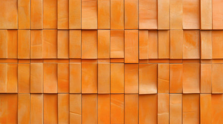 A vibrant orange wall paneling featuring a modern geometric design. This texture-rich surface adds warmth and elegance to any interior space, enhancing decor.の素材