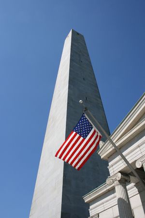 Bunker Hill Monument, Boston.の写真素材