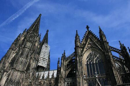A view of the Cologne Cathedral, Germany.の写真素材