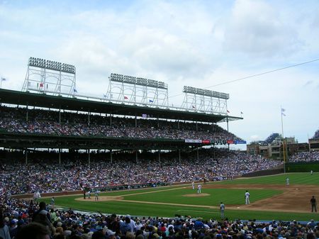 Chicago, Illinois, USA - June, 7th, 2009 - A Cubs game at Wrigley Field.のeditorial素材