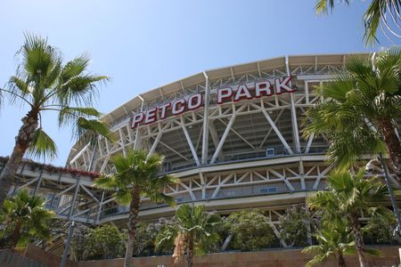 San Diego, California, USA - July, 22nd, 2009 - Outside of Petco Park.のeditorial素材