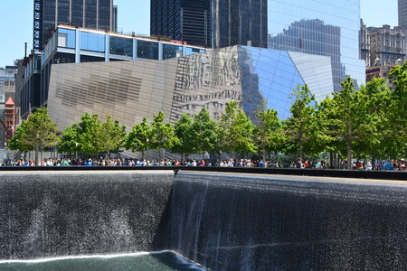 New York City, USA - June 2, 2014 - National 9 11 Memorial Museum at Ground Zero のeditorial素材