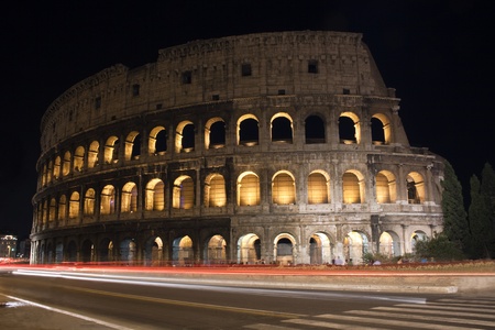 Rome Coloseum Night Viewの写真素材