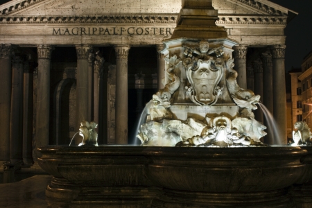 The Pantheon is a building in Rome, Italy, commissioned by Marcus Agrippa as a temple to all the gods of Ancient Rome, and rebuilt by Emperor Hadrian in about 126 AD.の写真素材