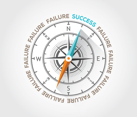 Vector compass about successのイラスト素材