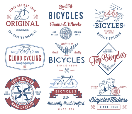 Vector bicycle badges and labels for any useのイラスト素材