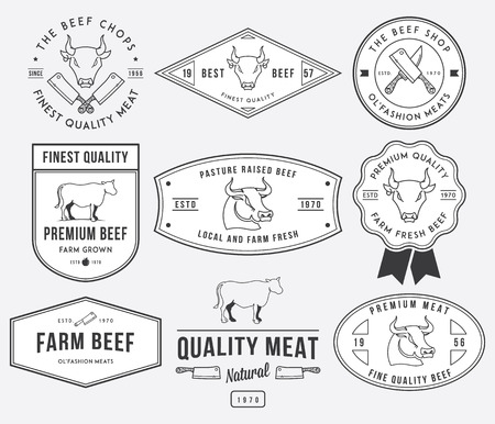 Vector quality beef badges and labels for any useのイラスト素材