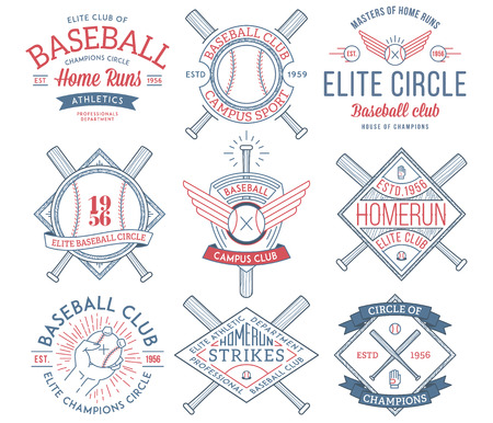 Vector Baseball badges and iconsのイラスト素材