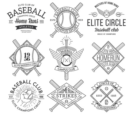Vector Baseball badges and iconsのイラスト素材