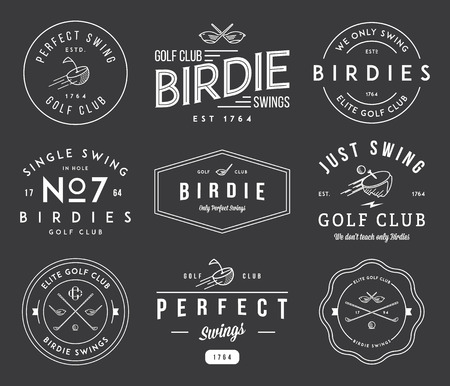 Golf badges and lables for any useのイラスト素材