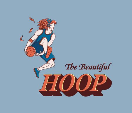 Basketball colored sport illustration for any useのイラスト素材