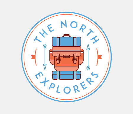 The north explorers is a vector illustration about discovering and exploringのイラスト素材
