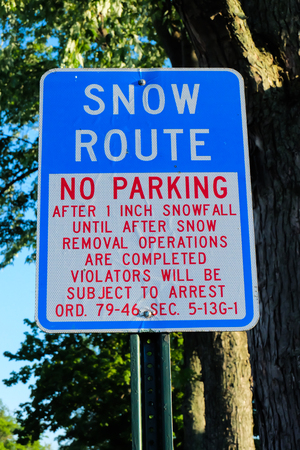 Snow route signのeditorial素材