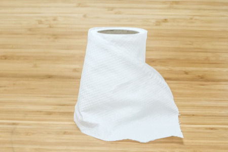 Tissue paper on wooden backgroundの写真素材